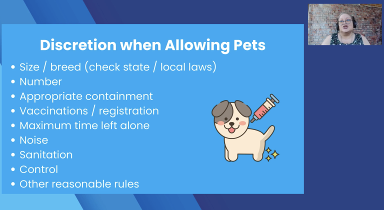 Pets and Pet Policies